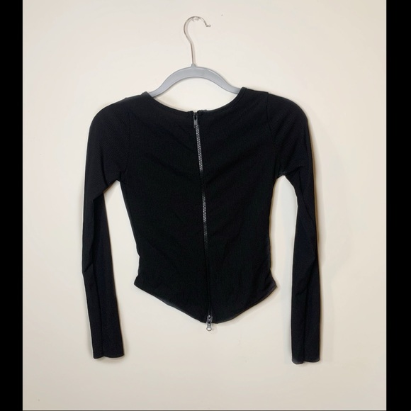 BOOHOO BLACK ZIP UP TOP | NEW - Picture 2 of 2